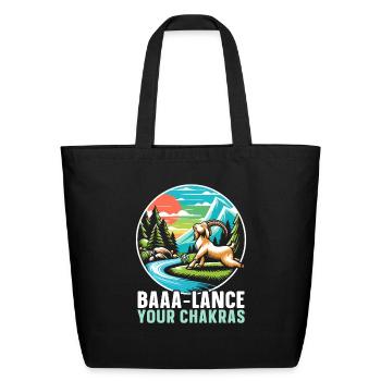 Funny Goat Yoga Meditation Yoga Instructor Namaste - Eco-Friendly Cotton Tote - black - Front
