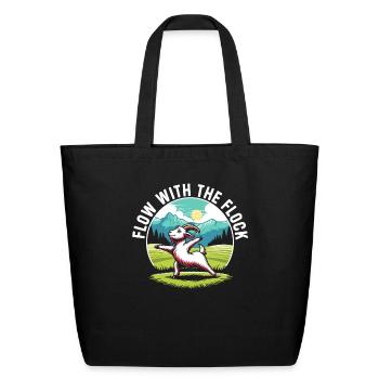 Funny Goat Yoga Meditation Yoga Instructor Namaste - Eco-Friendly Cotton Tote - black - Front