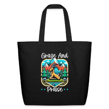 Funny Goat Yoga Meditation Yoga Instructor Namaste - Eco-Friendly Cotton Tote - black - Front