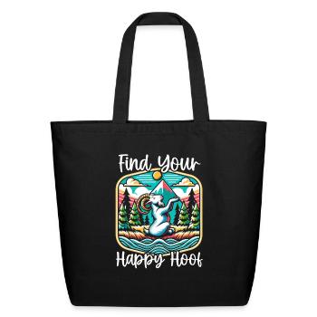 Funny Goat Yoga Meditation Yoga Instructor Namaste - Eco-Friendly Cotton Tote - black - Front
