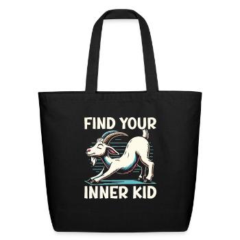 Funny Goat Yoga Meditation Yoga Instructor Namaste - Eco-Friendly Cotton Tote - black - Front