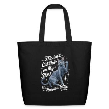 This Isnt Cat Hair On My Shirt Russian Blue - Eco-Friendly Cotton Tote - black - Front