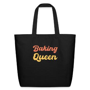 Baking queen - baking lover - Eco-Friendly Cotton Tote - black - Front