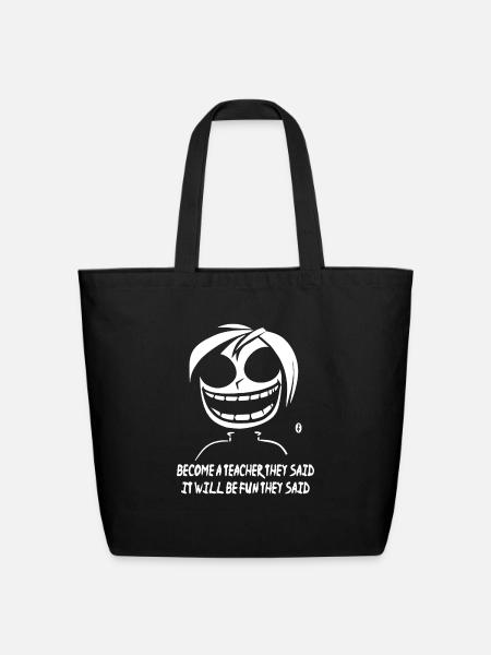 Sarcastic Teacher - Eco-Friendly Cotton Tote - black