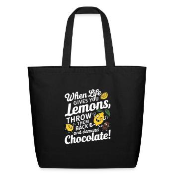 When Life Gives You Lemons - Eco-Friendly Cotton Tote - black - Front