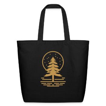 Pine Tree - nature - Eco-Friendly Cotton Tote - black - Front