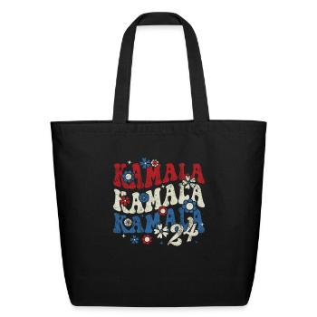 Kamala Kamala Kamala 2024 Retro Groovy - Eco-Friendly Cotton Tote - black - Front