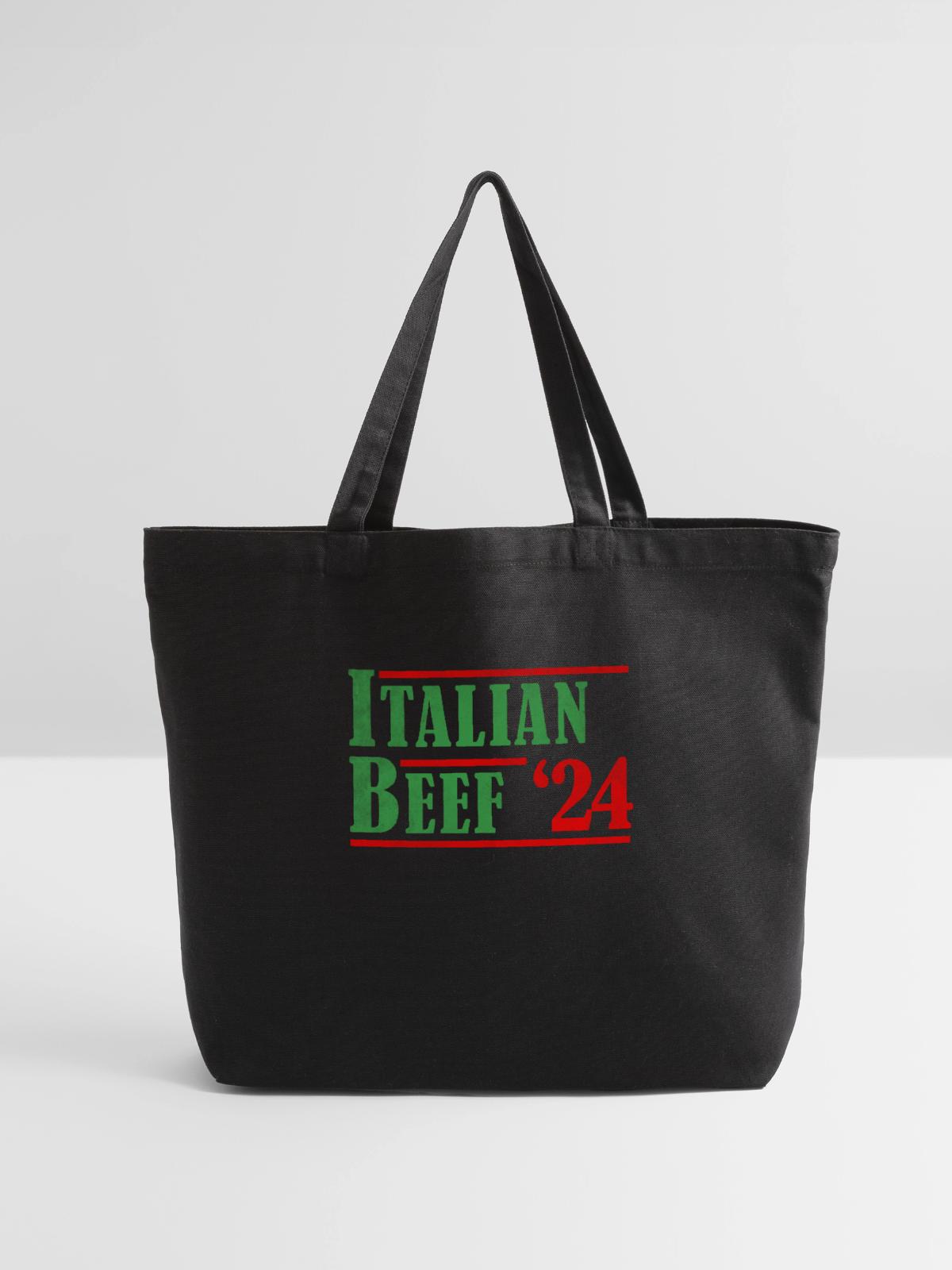 Italian beef 24 - Eco-Friendly Cotton Tote - black - Front