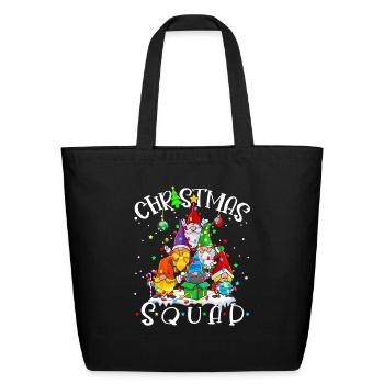 Christmas Squad Xmas Pine tree Gnomes - Eco-Friendly Cotton Tote - black - Front