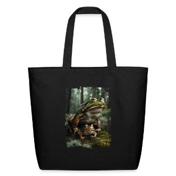Frog - Eco-Friendly Cotton Tote - black - Front
