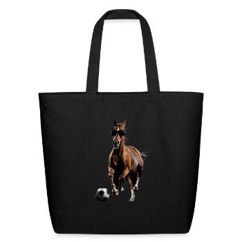 Horse - Eco-Friendly Cotton Tote - black - Front