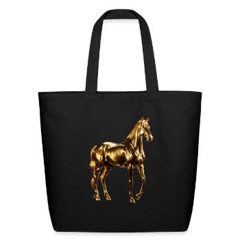Horse - Eco-Friendly Cotton Tote - black - Front