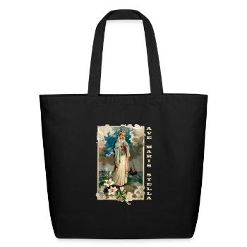 Ave Maris Stella Lady Blessed Mother Mary - Eco-Friendly Cotton Tote - black - Front