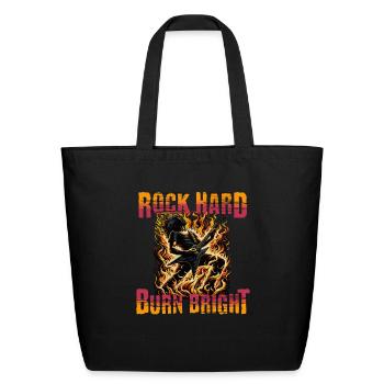 Rock Hard Burn Bright - Eco-Friendly Cotton Tote - black - Front