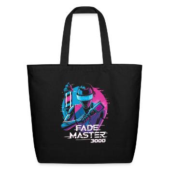 Fade Master 3000 Futuristic Barber Design - Eco-Friendly Cotton Tote - black - Front