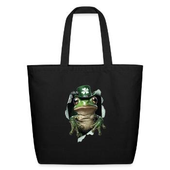 Frog - Eco-Friendly Cotton Tote - black - Front
