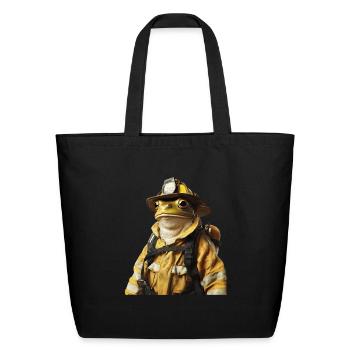 Frog - Eco-Friendly Cotton Tote - black - Front