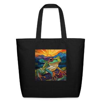 Frog - Eco-Friendly Cotton Tote - black - Front