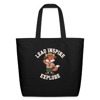 Scout Leader Scouting Camping Adventure - Eco-Friendly Cotton Tote - black - Front