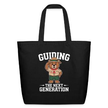 Scout Leader Scouting Camping Adventure - Eco-Friendly Cotton Tote - black - Front