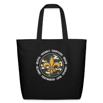 Scout Leader Scouting Camping Adventure - Eco-Friendly Cotton Tote - black - Front