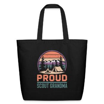 Scout Leader Scouting Camping Adventure - Eco-Friendly Cotton Tote - black - Front