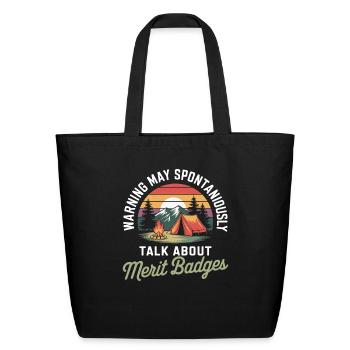 Scout Leader Scouting Camping Adventure - Eco-Friendly Cotton Tote - black - Front