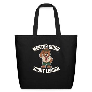 Scout Leader Scouting Camping Adventure - Eco-Friendly Cotton Tote - black - Front