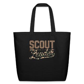 Scout Leader Scouting Camping Adventure - Eco-Friendly Cotton Tote - black - Front