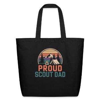 Scout Leader Scouting Camping Adventure - Eco-Friendly Cotton Tote - black - Front