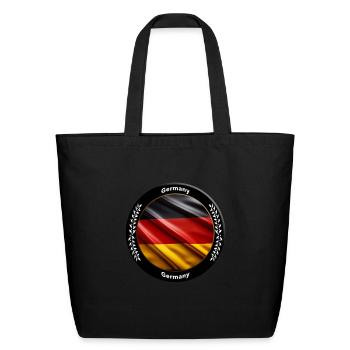 Germany - Eco-Friendly Cotton Tote - black - Front