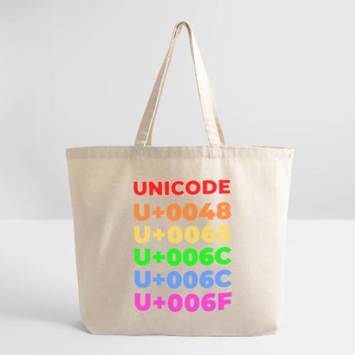 Hello, in unicode - Eco-Friendly Cotton Tote