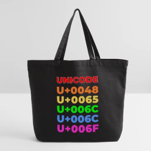 Hello, in unicode - Eco-Friendly Cotton Tote