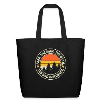 Papa - Eco-Friendly Cotton Tote - black - Front