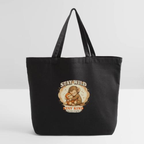 Stay Wild Stay Kind Punch Monkey Hug - Eco-Friendly Cotton Tote