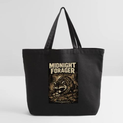 Midnight Forager Raccoon Mushroom Hunter - Eco-Friendly Cotton Tote
