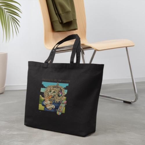Gaming Cat Adventure: Pizza & Skates - Eco-Friendly Cotton Tote