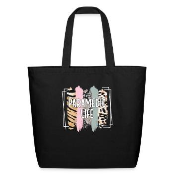 Paramedic Life Proud Paramedic EMS Week Gifts - Eco-Friendly Cotton Tote - black - Front