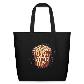 Popcorn - Eco-Friendly Cotton Tote - black - Front