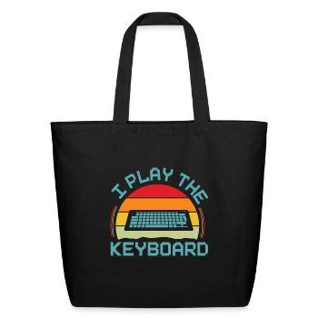 Keyboard Gamer Computer Science Gaming - Eco-Friendly Cotton Tote - black - Front