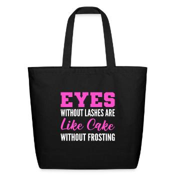 No Frosting Makeup Artist Gift - Eco-Friendly Cotton Tote - black - Front