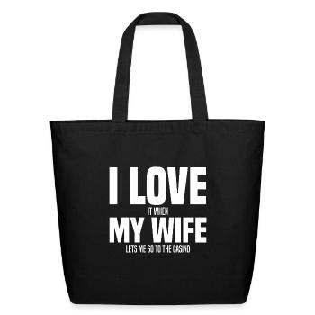 Funny Gambling Gambler Casino Gamble - Eco-Friendly Cotton Tote - black - Front