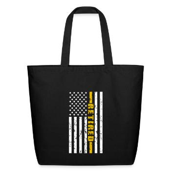 Retired 911 Dispatcher Retirement 911 Operator - Eco-Friendly Cotton Tote - black - Front