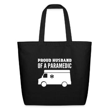 Proud Husband Medical Assistant Gift - Eco-Friendly Cotton Tote - black - Front