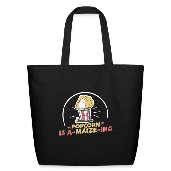 Popcorn - Eco-Friendly Cotton Tote - black - Front