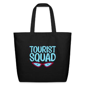 Tourist Squad 4 - Eco-Friendly Cotton Tote - black - Front