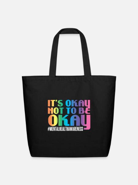 Mental Health Awareness - Eco-Friendly Cotton Tote - black