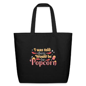 Popcorn - Eco-Friendly Cotton Tote - black - Front