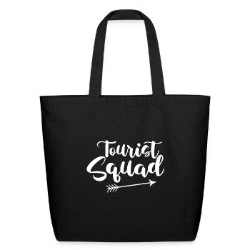 Tourist Squad 2 - Eco-Friendly Cotton Tote - black - Front
