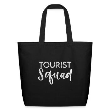 Tourist Squad 3 - Eco-Friendly Cotton Tote - black - Front